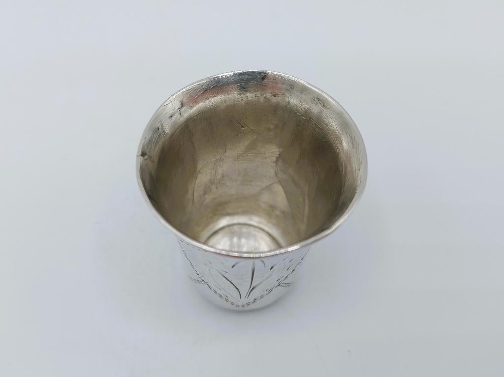 Zilveren kiddush cup, M. Yakubowski, Krakau, ca 1890, Antiek en Kunst, Verzenden, Zilver