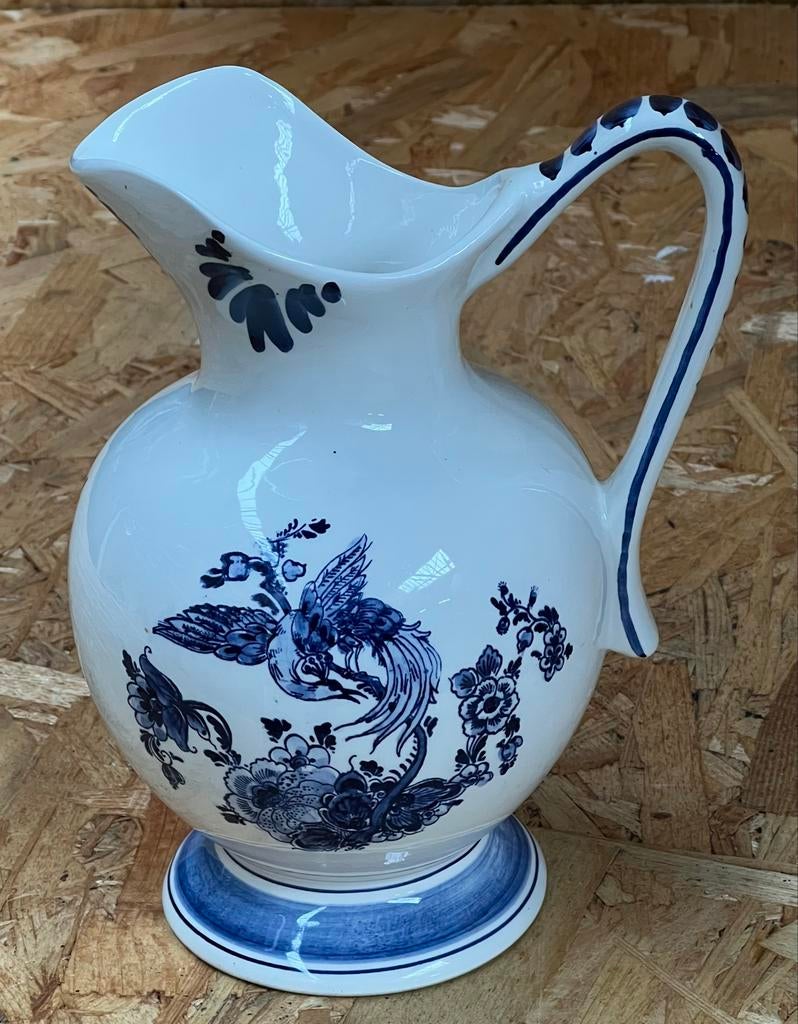 Oude Delftsblauwe handgeschilderde vaas, Ophalen of Verzenden