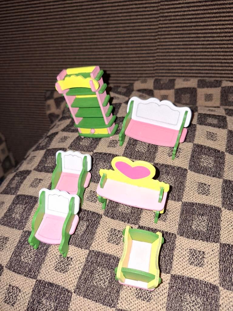 Houten poppenhuis inrichting, Ophalen of Verzenden, Gebruikt, Toebehoren