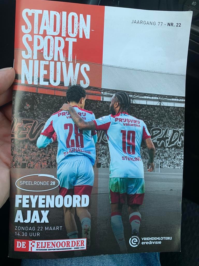 Programmaboekje Feyenoord -Ajax 22-03-2026, Verzamelen, Ophalen of Verzenden, Nieuw, Feyenoord, Boek of Tijdschrift