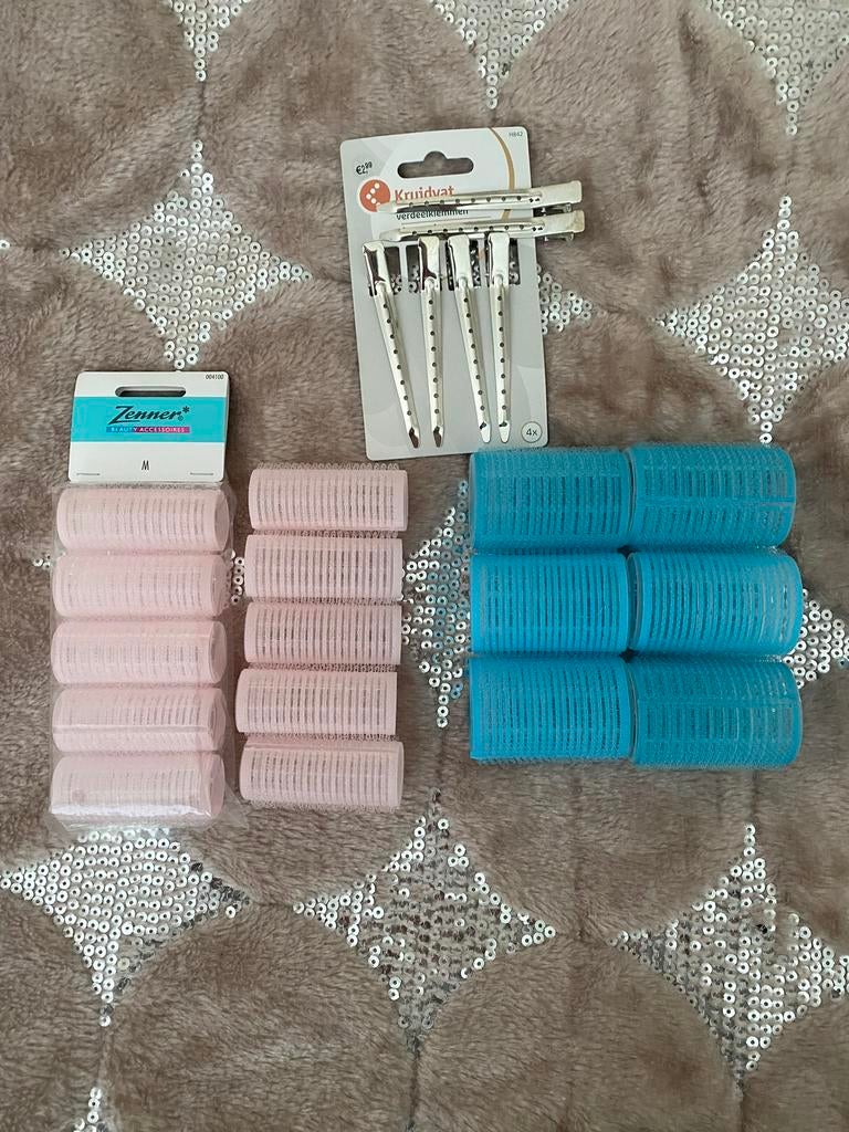 Krulspelden  met haar clips, Ophalen of Verzenden, Zo goed als nieuw, Haarspeld