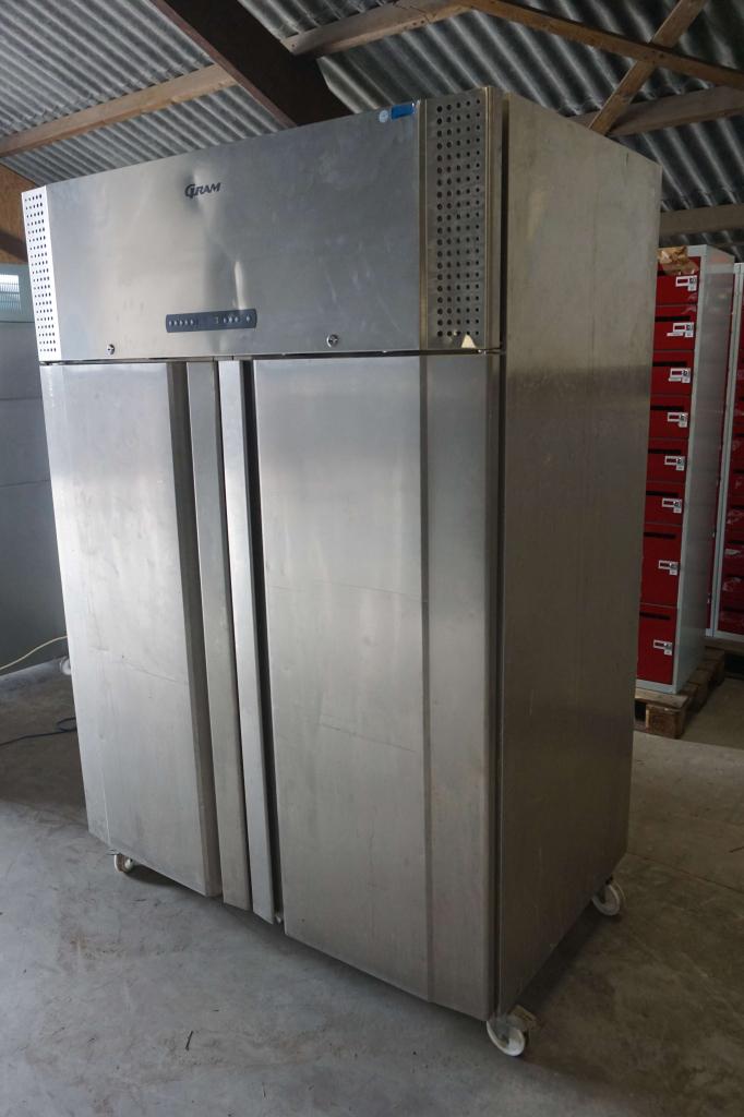 Gram Dubbele hoerca koeling rvs koelkast dubbeldeurs, Gebruikt, Niet ingevuld, Koelen en Vriezen, Niet ingevuld