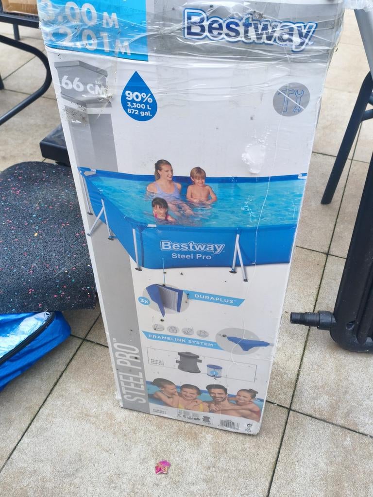 Zwembad 3x2 m Bestway, Ophalen of Verzenden, Opzetzwembad, Rechthoekig, Minder dan 80 cm