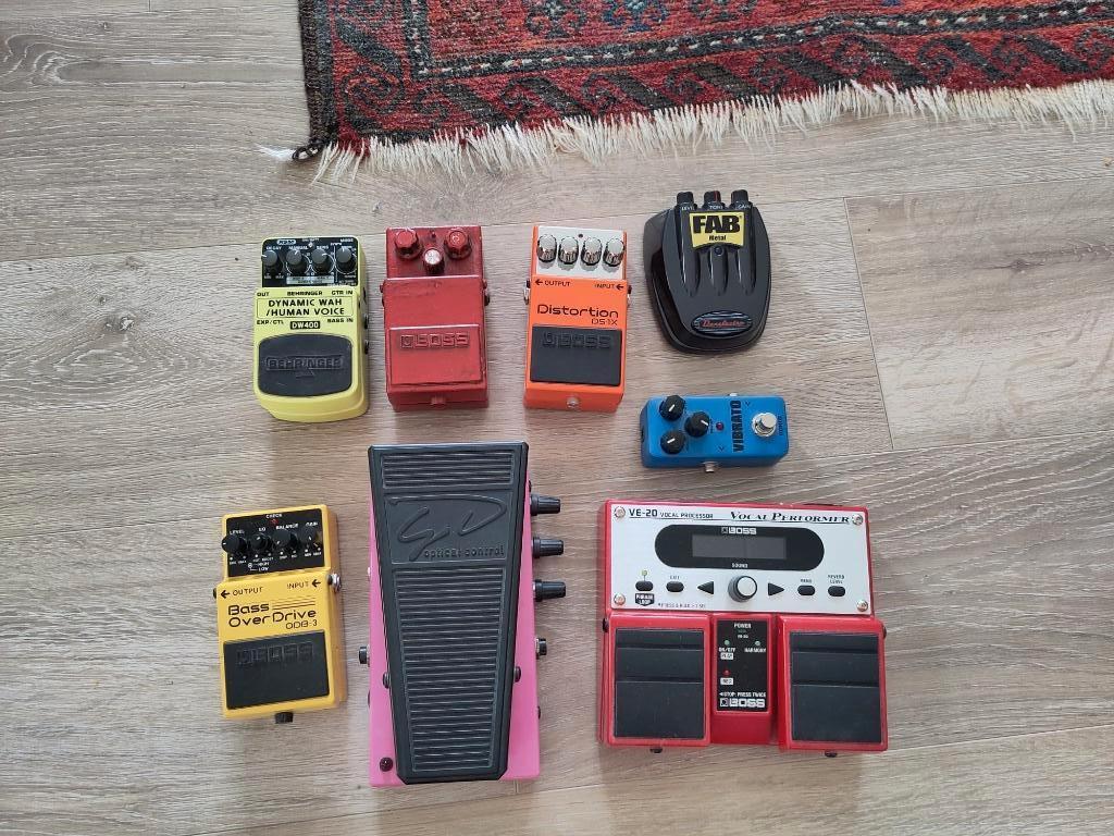 Meerdere gitaar effect pedalen, Muziek en Instrumenten, Effecten, Gebruikt, Chorus, Delay of Echo, Distortion, Overdrive of Fuzz