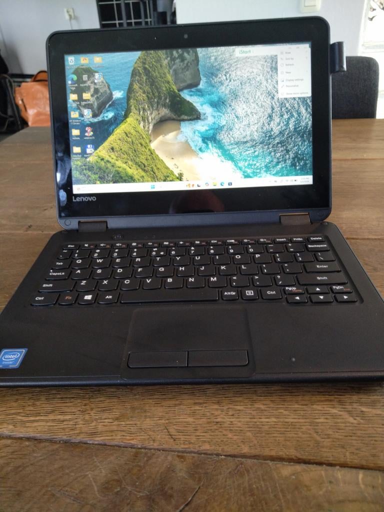 Lenovo 300e Yoga 2-in-1 Laptop Touch 128 Gb SSD, Gebruikt, Minder dan 4 GB, Minder dan 2 Ghz, 10 inch of minder