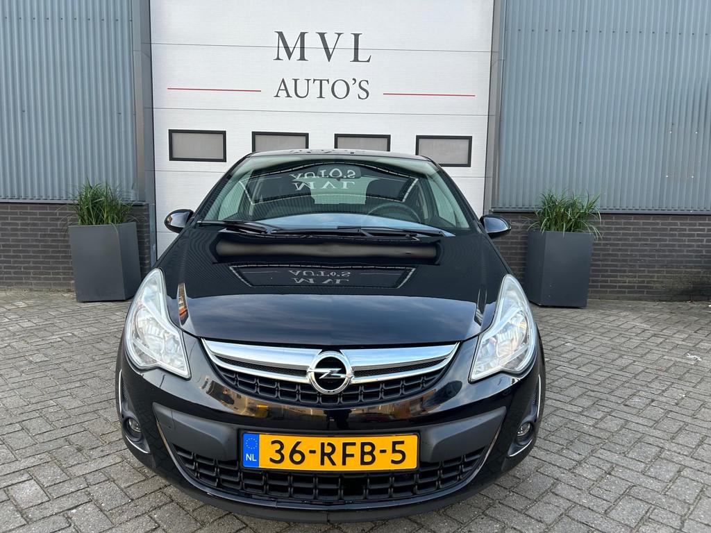 Opel Corsa 1.2-16V Edition | AIRCO | NAP | RIJKLAAR, Euro 5, 750 kg, 1229 cc, Zwart