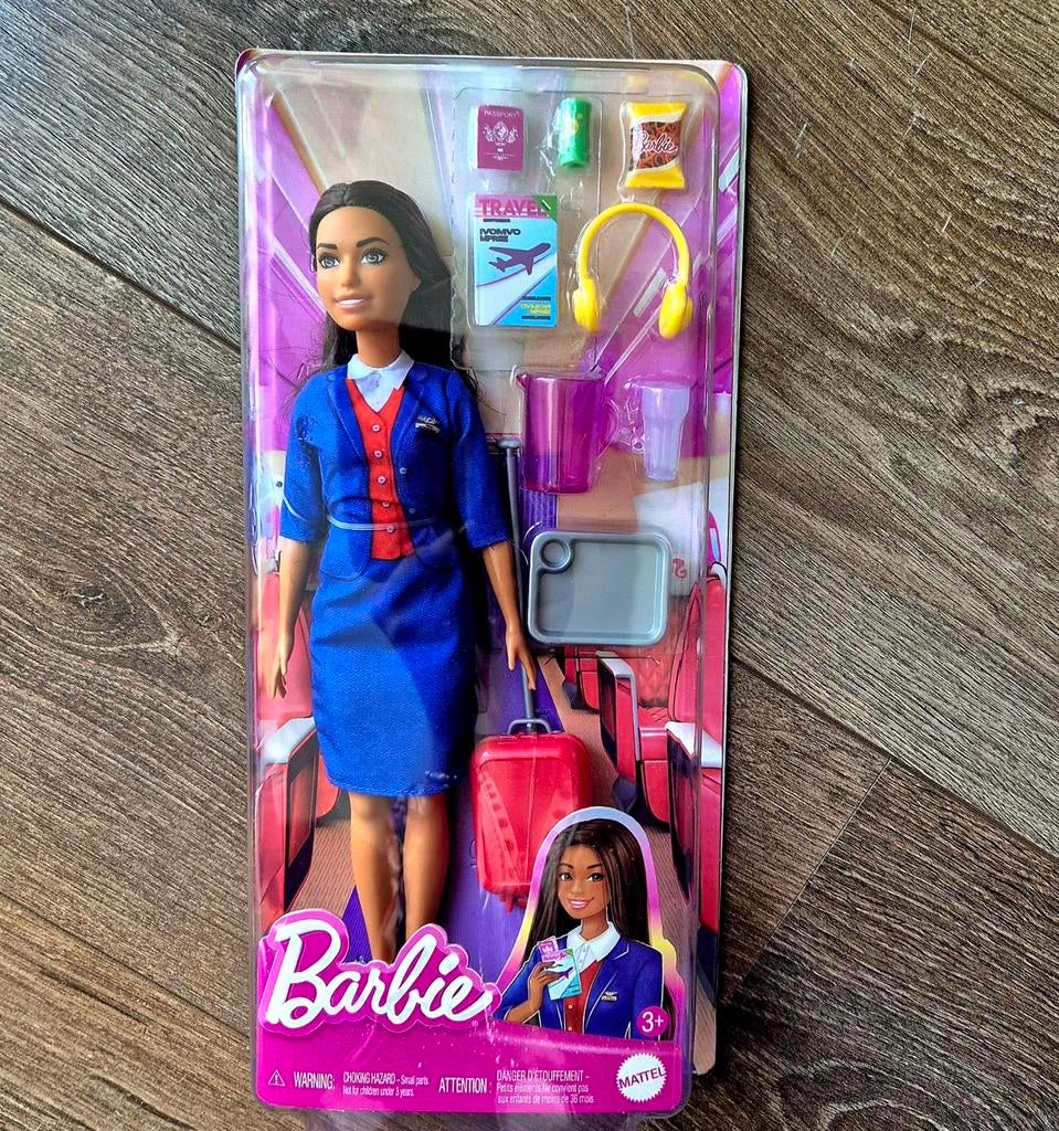Barbie stewardess pop, nog netjes in de originele doos. (ong, Ophalen, Zo goed als nieuw, Barbie
