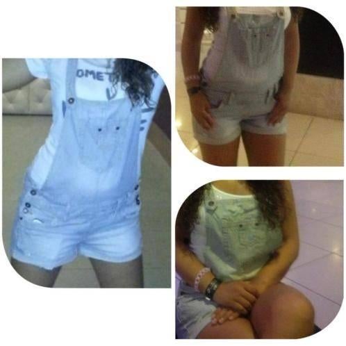 Tuinpak grijs blauw maat 36 tuinbroek jeans spijker broek, Verzenden, New Yorker, Zo goed als nieuw, W28 - W29 (confectie 36)