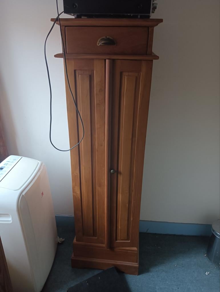 Houten CD/DVD-kast met lade, Huis en Inrichting, Kasten | Overige, Ophalen of Verzenden, Gebruikt