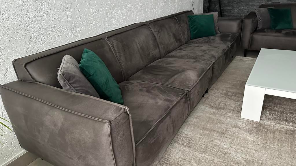 2 Luxe Umix Banken, Huis en Inrichting, Ophalen, Zo goed als nieuw, Leer