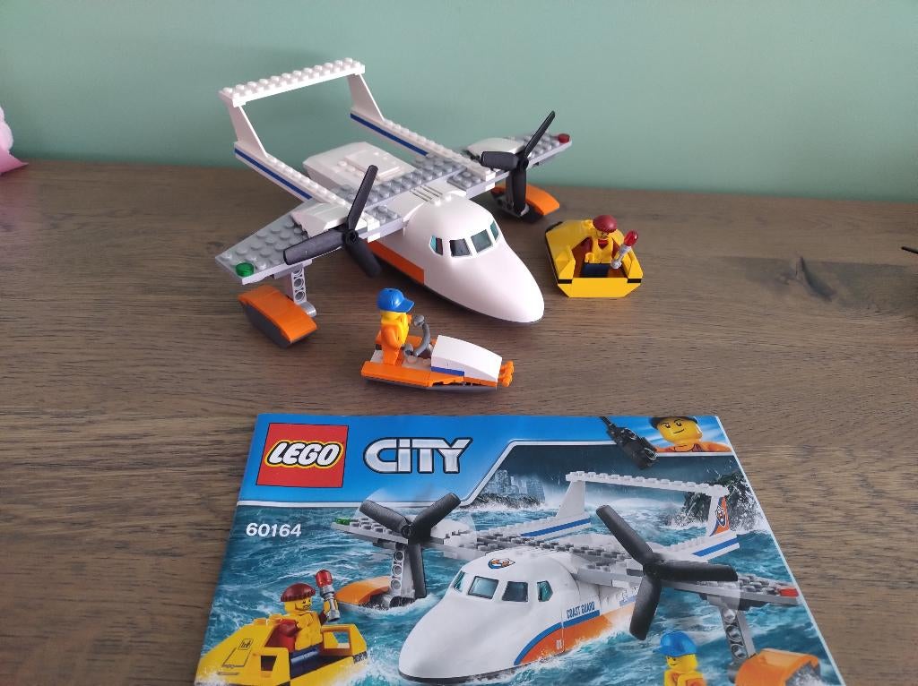 Lego City 60164 Sea Rescue Plane reddingswatervliegtuig, Ophalen of Verzenden, Zo goed als nieuw, Complete set, Lego