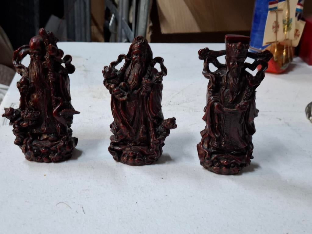 Set van 3 Chinese Wijzen Beeldjes - Fú Lù Shòu, Ophalen of Verzenden