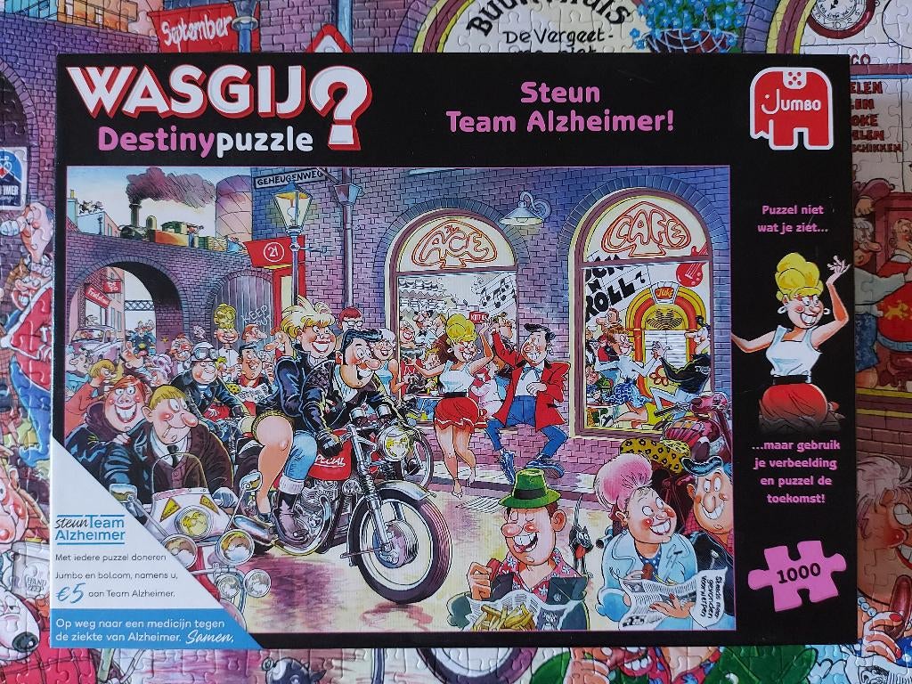 Legpuzzel Wasgij Destiny Alzheimer 1000 st, Ophalen, 500 t/m 1500 stukjes, Zo goed als nieuw, Legpuzzel