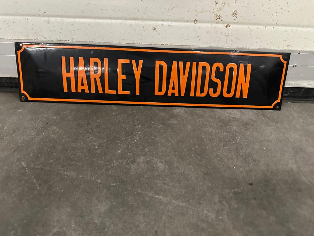 Harley Davidson Reclamebord - Vintage Look, Verzamelen, Ophalen, Zo goed als nieuw, Reclamebord