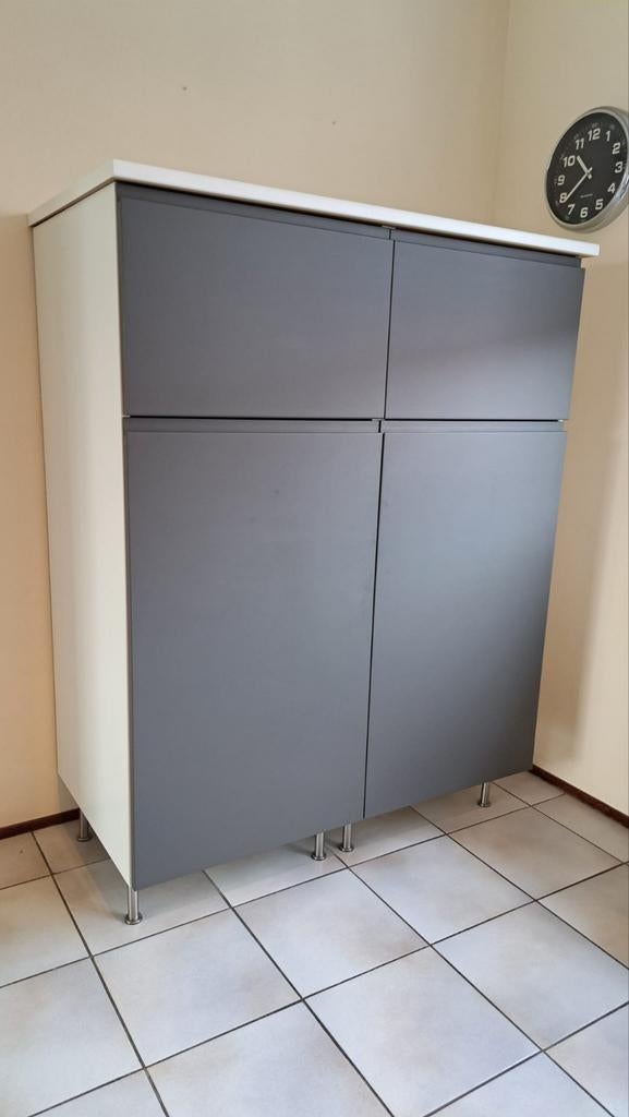 IKEA Metod dubbele kast 60x60x140 greeploos, Ophalen of Verzenden, Gebruikt