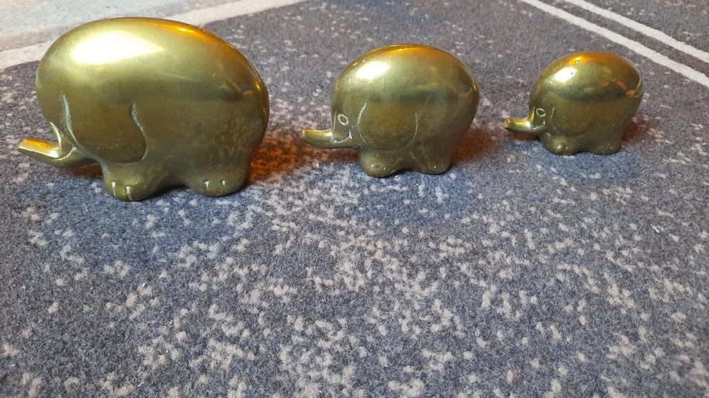 Bronze olifanten en paard en koets, Ophalen of Verzenden