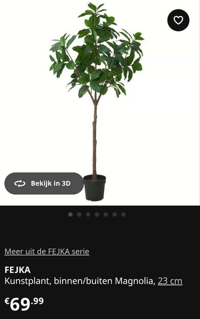 IKEA FEJKA Kunstplant Magnolia, 23 cm, Huis en Inrichting, Woonaccessoires | Kunstplanten en Kunstbloemen, Ophalen, Zo goed als nieuw