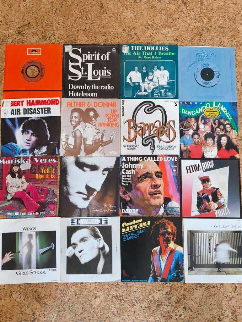 37 rock/pop singles 7" vinyl, Cd's en Dvd's, Vinyl Singles, 7 inch, Single, Ophalen of Verzenden, Zo goed als nieuw