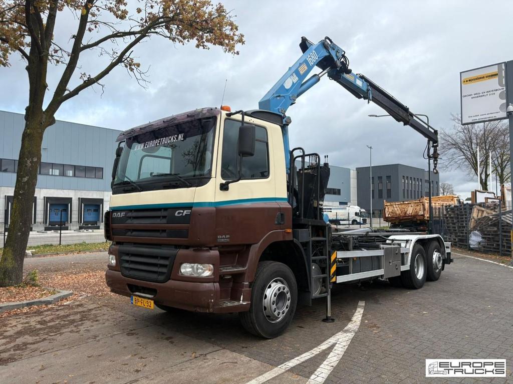 DAF CF85.340 Steel/Air - NL Truck - Euro 3 - HMF1680 Crane T, Auto's, Vrachtwagens, Overige kleuren, Bedrijf, Diesel, 2 stoelen