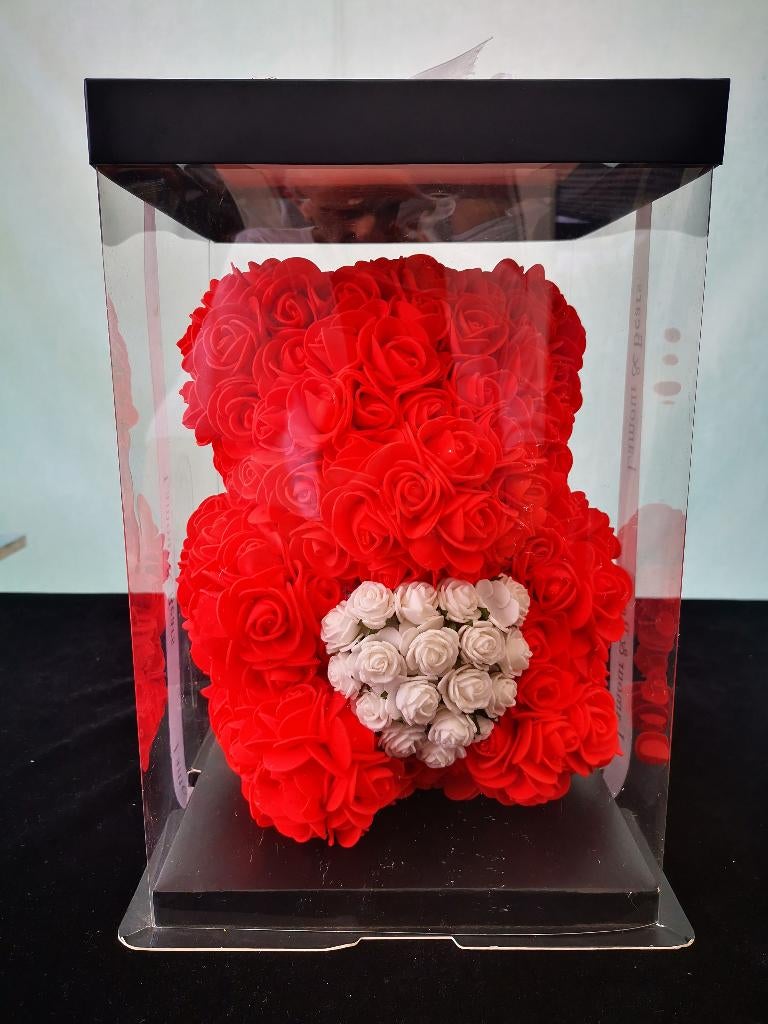 DE L'AMOUR rozen beer teddybeer Valentijnsdag Verjaardag, Ophalen of Verzenden, Zo goed als nieuw, Stoffen beer, Overige merken