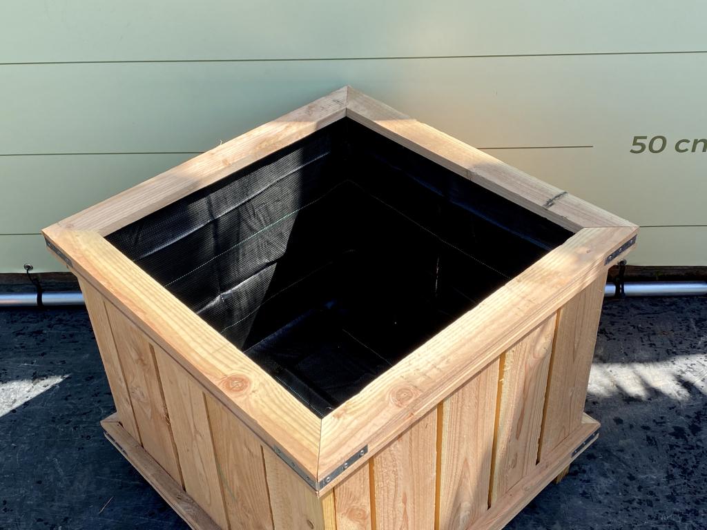 Houten plantenbak 80x80x60cm, Niet ingevuld, Nieuw, Ophalen of Verzenden, 60 tot 100 cm