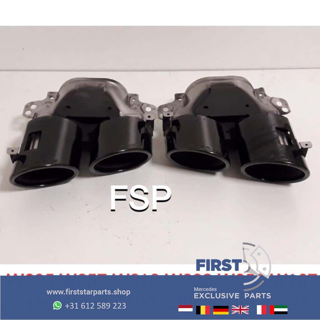 2020 FACELIFT 43 53 AMG UITLAATSIERSTUKKEN SET ZWART ORIGINE, Gebruikt, -, Ophalen of Verzenden, -