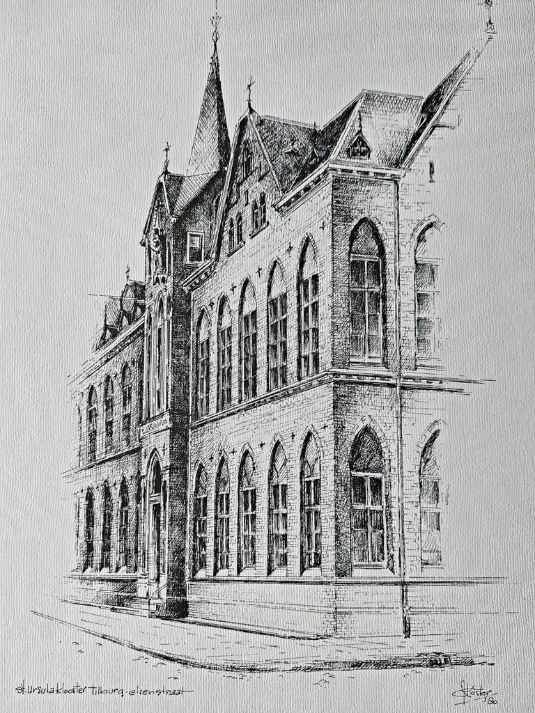 Tilburg ... Ursulaklooster 1980 Elzenstraat ..., Antiek en Kunst, Kunst | Tekeningen en Foto's, Ophalen of Verzenden