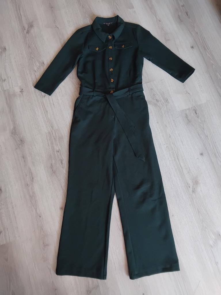 King Louie Alexa rodeo jumpsuit mosgroen 140cm maat 38, Maat 38/40 (M), Ophalen of Verzenden, Zo goed als nieuw, King Louie