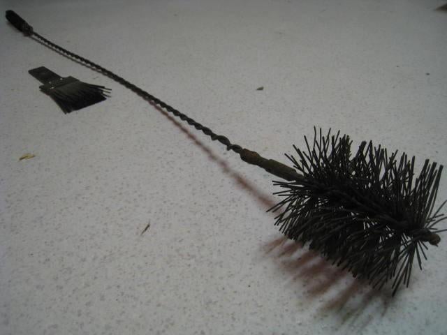 Staaf met 2 borstels, L 116cm. Plus kleine platte borstel., Ophalen of Verzenden, Nieuw