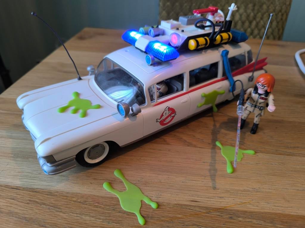 Ghostbusters Ecto-1 auto Playmobil 9220, Ophalen of Verzenden, Gebruikt, Complete set