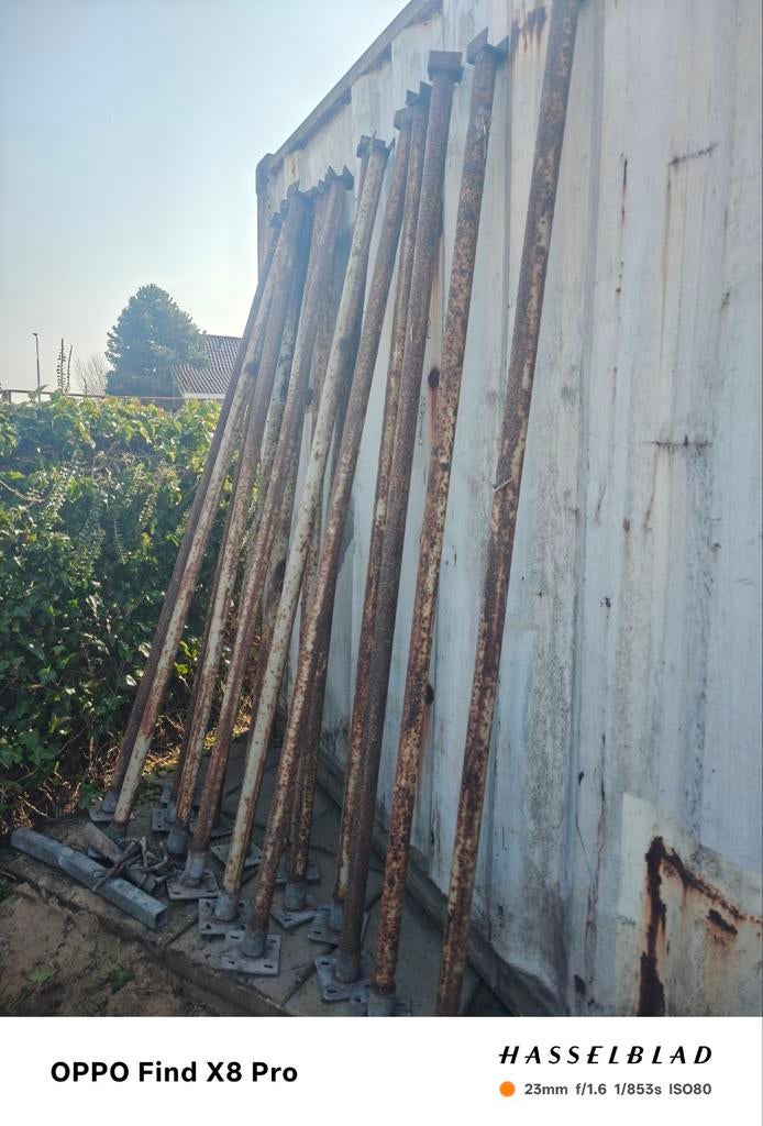 Verstelbare bouw stempels - zelfgemaakt - loop of sloop, Ophalen, Gebruikt, Overige typen, 2 tot 5 meter