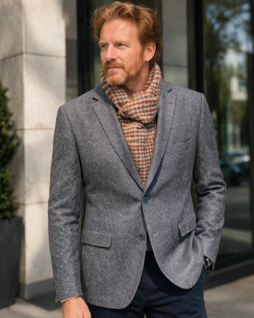 Zacht blauw comfortabel tweed mix maat 54 €50 " inspired", Kleding | Heren, Kostuums en Colberts, Nieuw, Maat 52/54 (L), Blauw