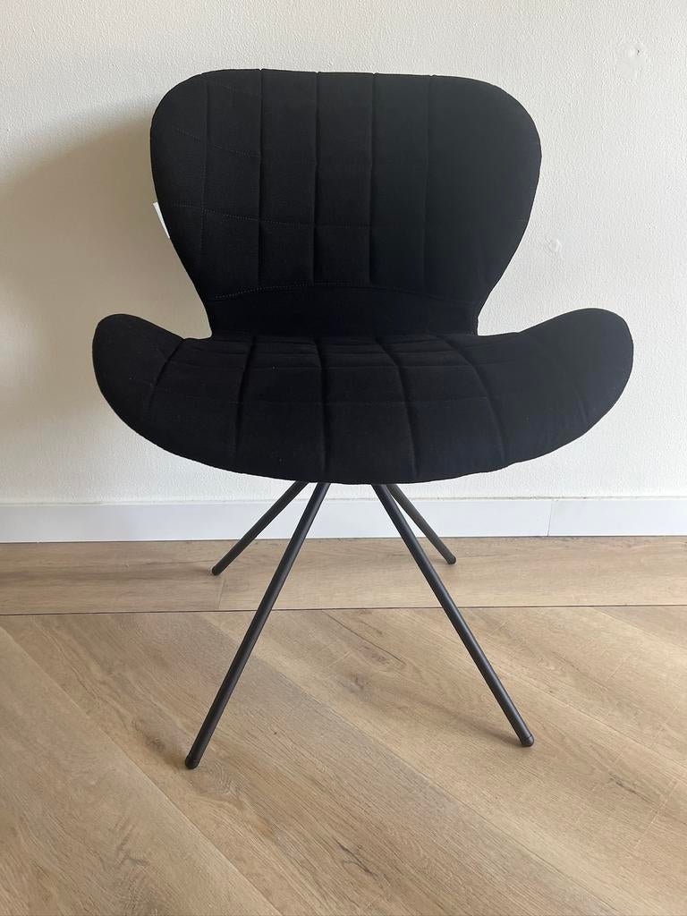 Zwarte Zuiver OMG stoelen ZGAN, Huis en Inrichting, Stoelen, Ophalen, Twee, Zwart, Zo goed als nieuw