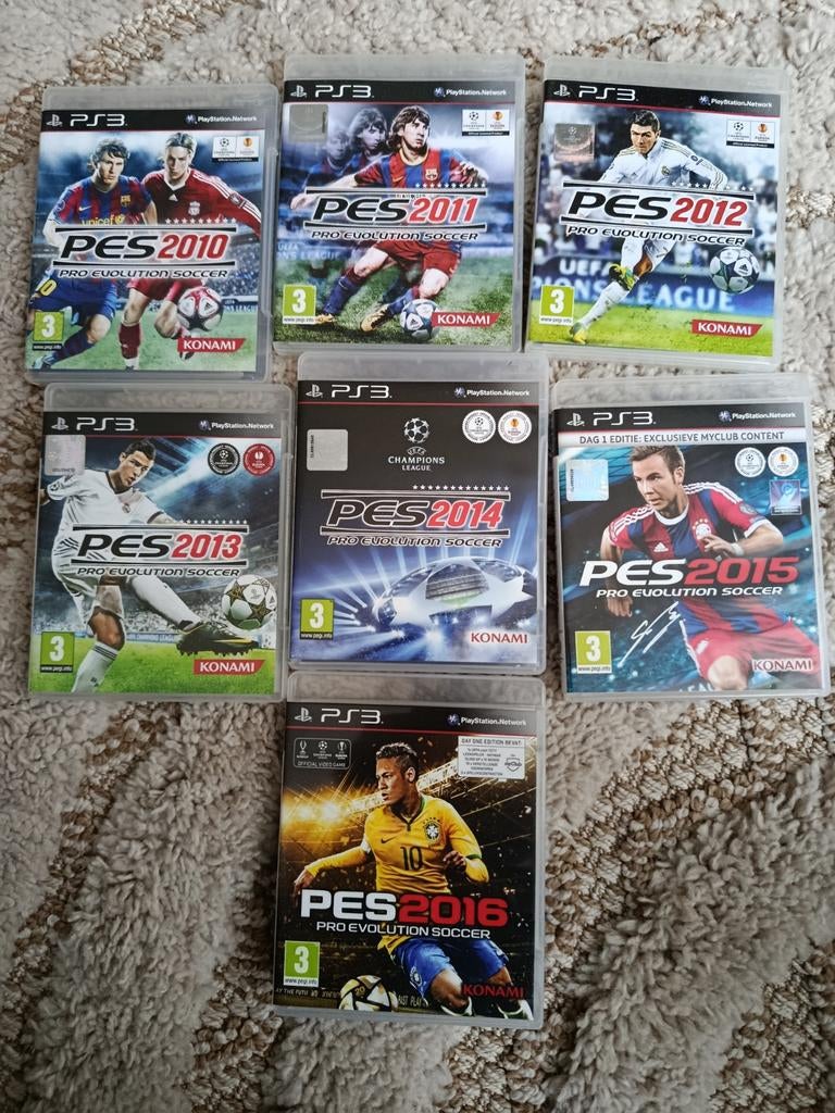 PES 2010-2016 Collectie PS3 - Pro Evolution Soccer Bundel, Gebruikt, Ophalen of Verzenden, Eén computer, Sport
