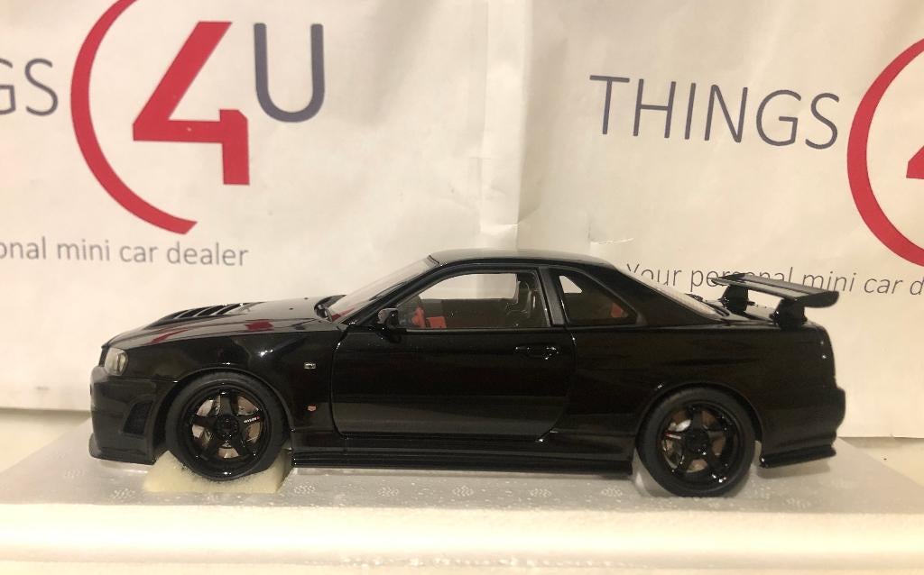 AUTOart 1:18 Nissan Skyline GT-R (R34) Nismo Z-tune zwart, Ophalen of Verzenden, Nieuw, Auto, Autoart