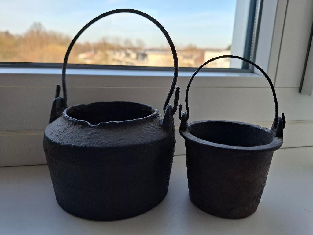 antieke lijmpot, Ophalen