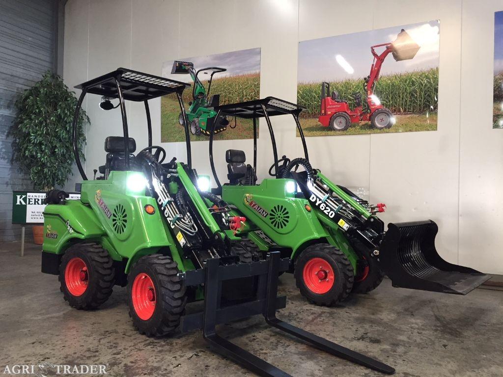Nieuwe TAIAN DY620 Minishovel met telescoopgiek, bak en vork, Zakelijke goederen, Machines en Bouw | Kranen en Graafmachines, -