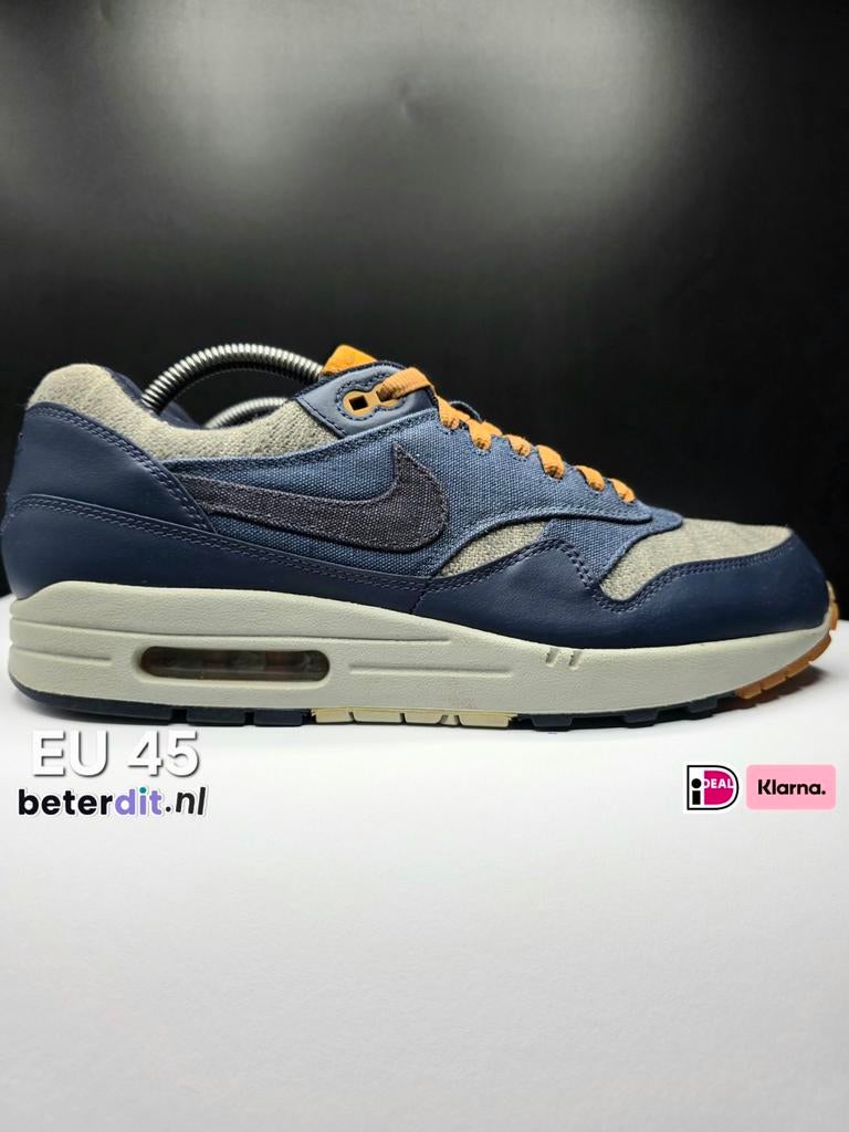 Nike Air Max 1 'Twill Midnight Navy Grey'
Maat: 45, Kleding | Heren, Schoenen, Nike air max, Ophalen of Verzenden, Nike, Nike