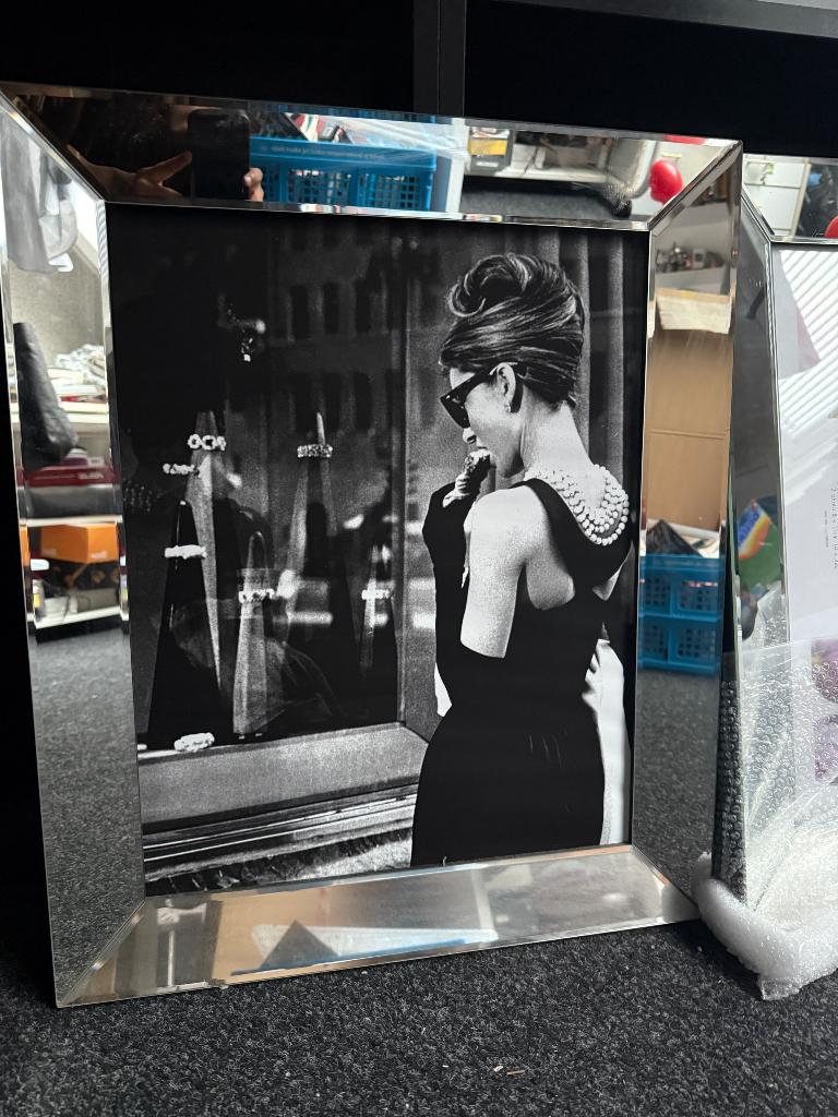 Spiegellijst / schilderij zilver 70x90 Erik Kuster stijl, Ophalen, Nieuw