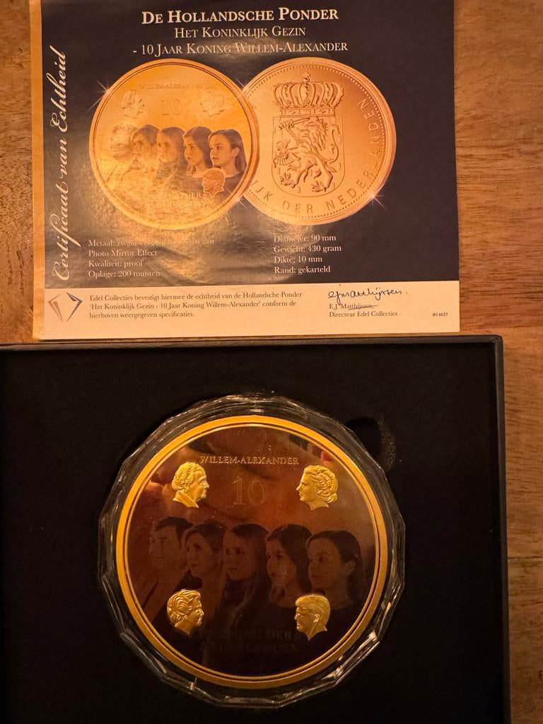 Hollandsche Ponder 10 Jaar Koning Willem-Alexander - OVP, Ophalen of Verzenden, Overige typen