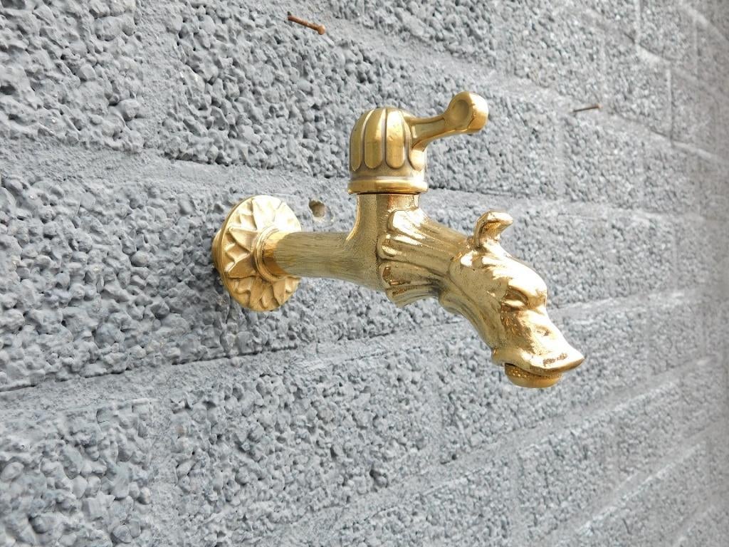 Waterkraan voor tuin en fonteinen, messing, Ophalen of Verzenden, Nieuw, Overige materialen, Overige typen
