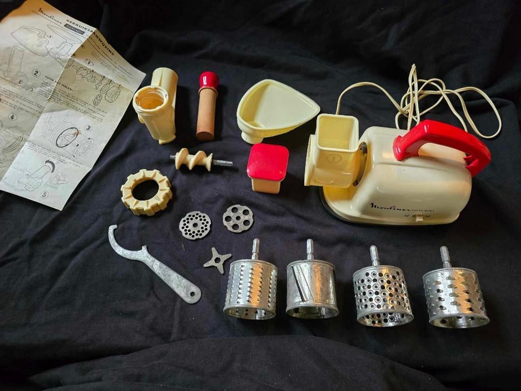 Vintage Moulinex hak- en snijmolen, groente- en vleesmolen, Gebruikt, -, -, Ophalen of Verzenden