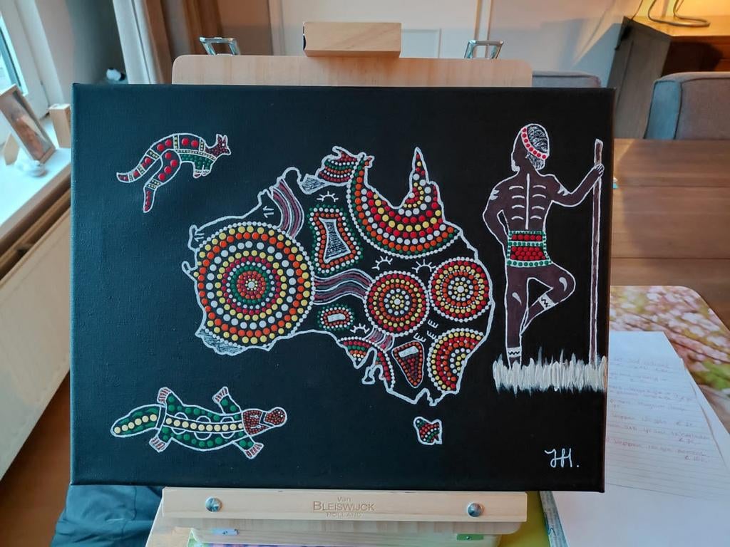 Dot painting schilderijen., Ophalen of Verzenden