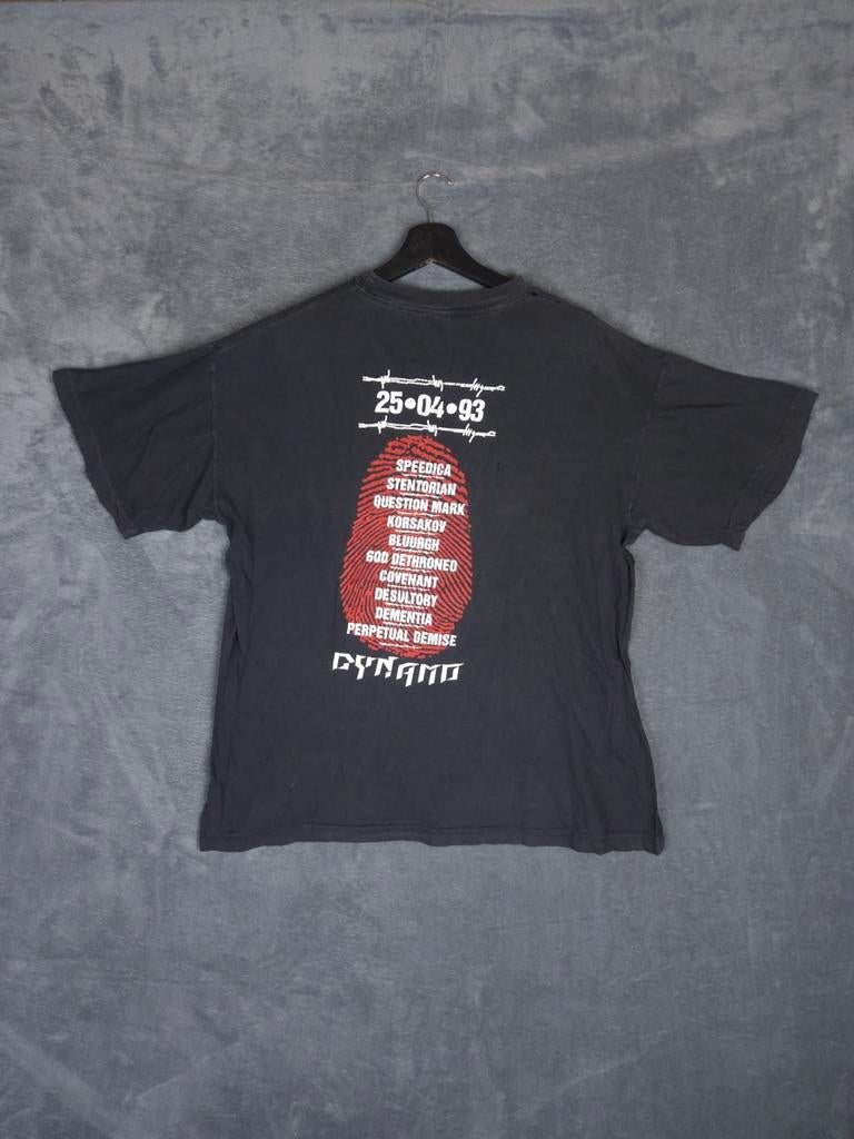 Dynamo Hardrock Against Racism T-shirt L 1993 Black Vintage, Kleding | Heren, Maat 52/54 (L), Zwart, Ophalen of Verzenden, Zo goed als nieuw