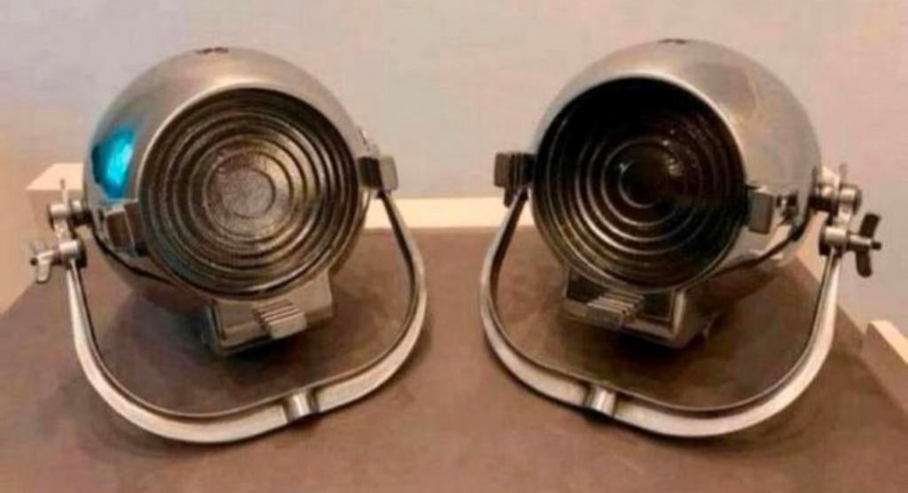 2x Theaterlamp ‘ Strand Electric Patt123 ‘ vintage, zeldzaam, Ophalen, Gebruikt, Metaal of Aluminium, Vintage jaren '50, industrieel