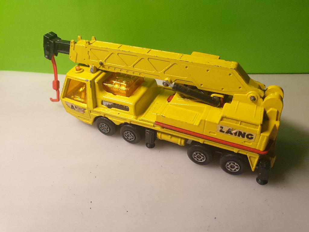 Matchbox K12 - Hercules Mobile Crane Truck Liang [geel], Ophalen of Verzenden, Gebruikt, Bus of Vrachtwagen