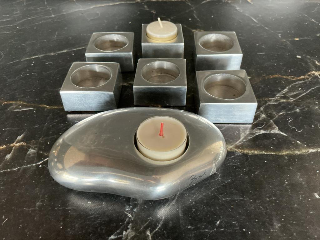 Waxinelichtjehouder BOB bijzondere binnenhuisaccessoires, Ophalen, Overige materialen, Zo goed als nieuw, Kandelaar