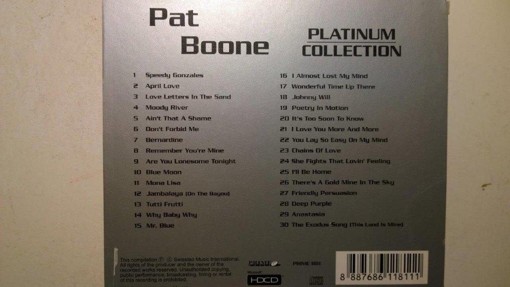 Pat Boone - Platinum Collection, Ophalen of Verzenden, Zo goed als nieuw
