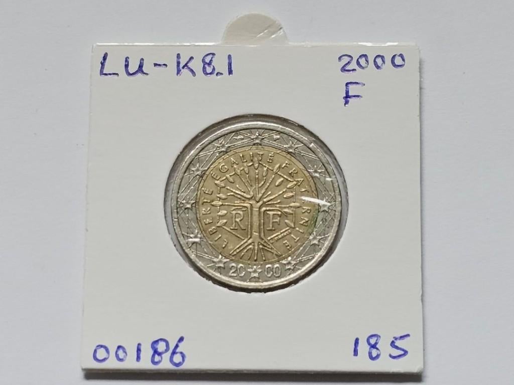 2-euromunt Frankrijk (F) 2000 Koers LU-K8.1, Ophalen of Verzenden, Frankrijk, 2 euro, Losse munt