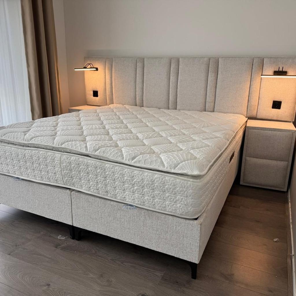 Goedkoopste Bed 140 200 160 200 Bedden Opberg Boxspring SALE, Crème, Ophalen of Verzenden, 180 cm, 200 cm